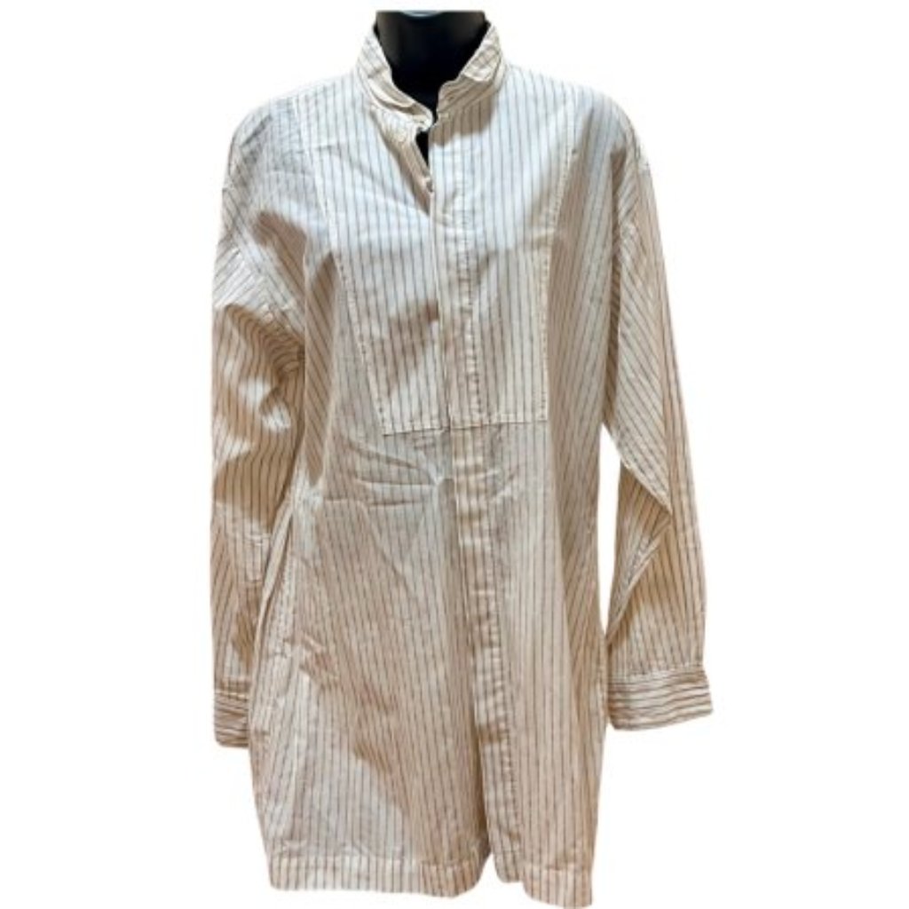 Eskandar Wm Sz 1 Striped Long Shirt Tunic